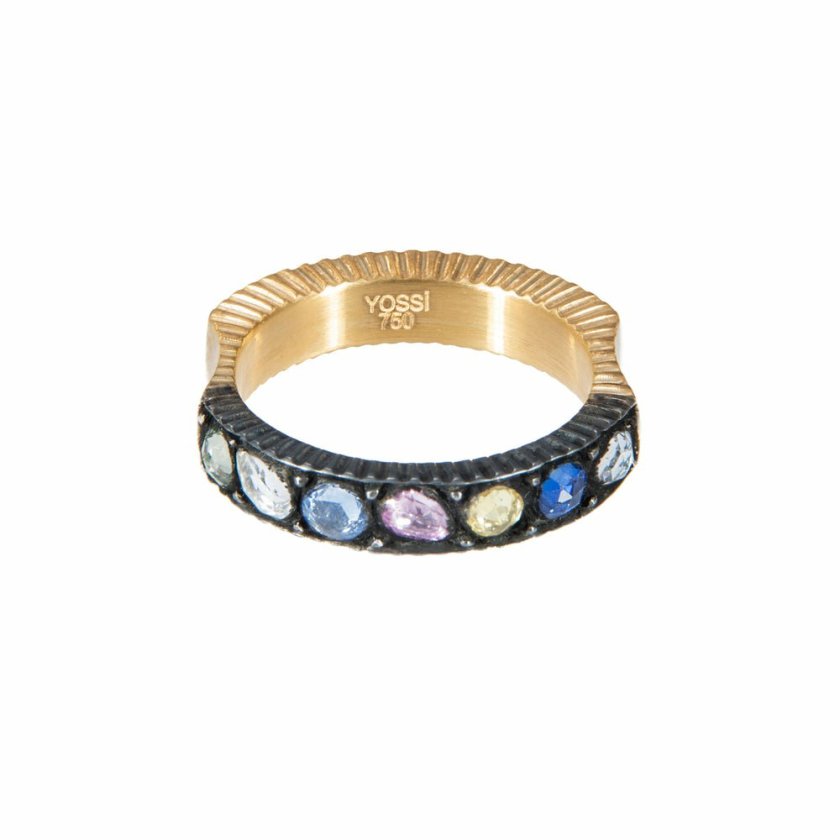 Rings Yossi Harari  | 18K Gold Multi-Colored Cascade Ring
