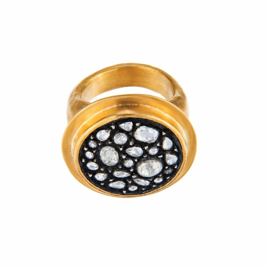 Rings Yossi Harari  | 24K Gold Diamond Mosaic Sara Ring